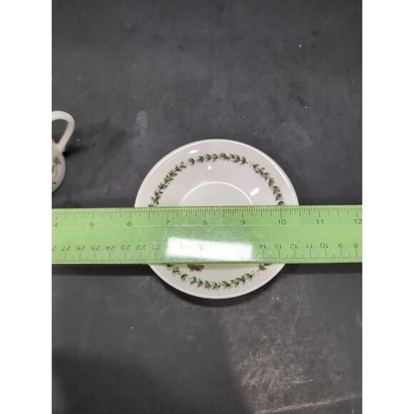 Andrea by Sadek Porcelain Tea Cup and Saucer, Demitasse, Floral Butterfly Design - Picture 10 of 12